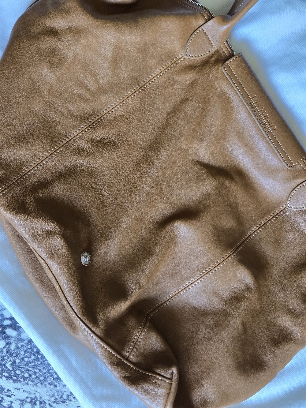 Longchamp Cognac Leather Tote - Picture 4 of 8